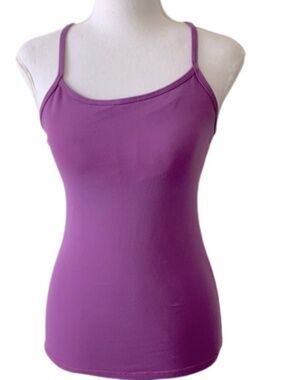 LULULEMON Power Y Tank Top Womens Size 6 Purple Built In Bra